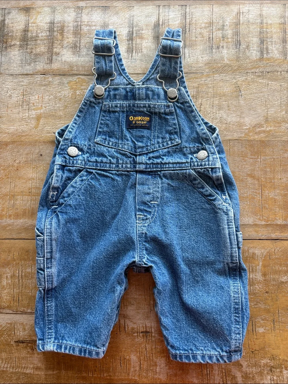 Vintage OshKosh Baby Classic Denim Overalls size 0-3m